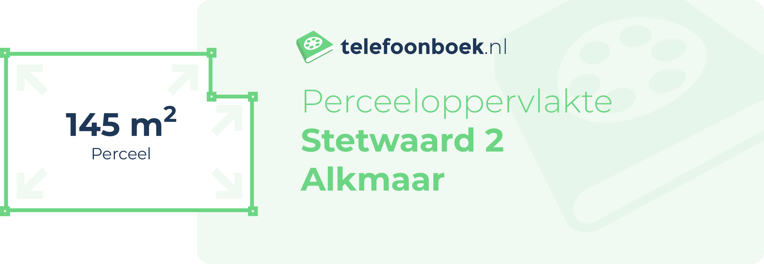 Perceeloppervlakte Stetwaard 2 Alkmaar