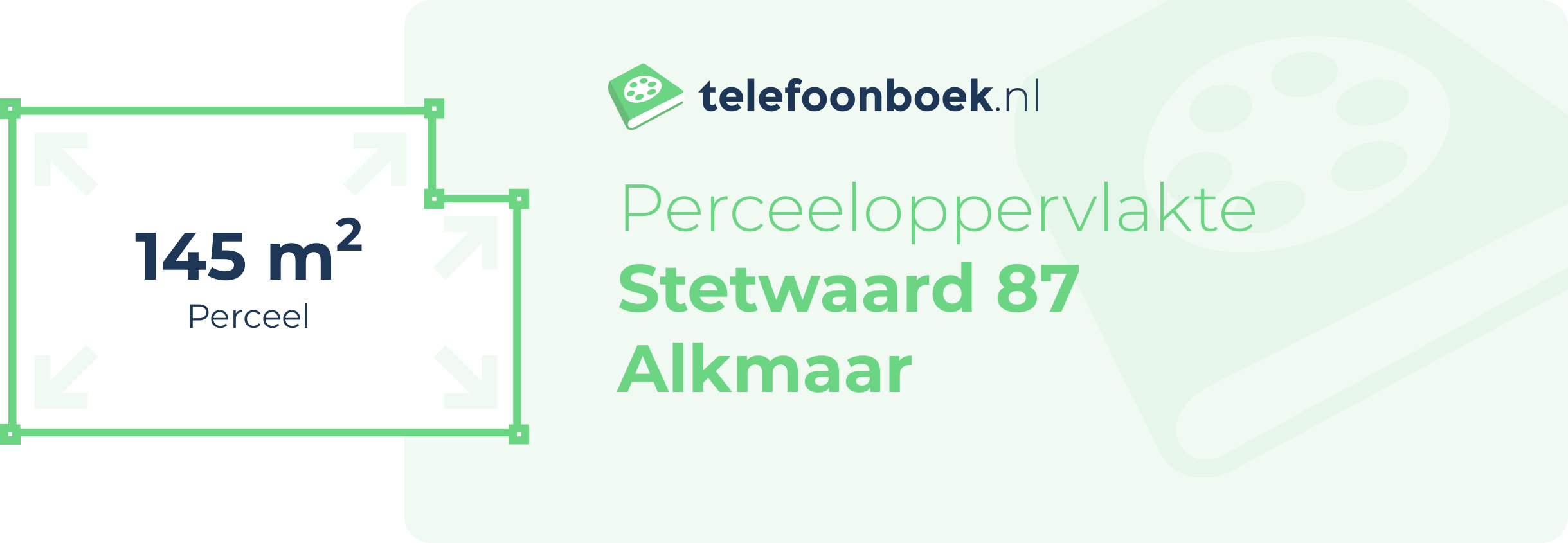 Perceeloppervlakte Stetwaard 87 Alkmaar