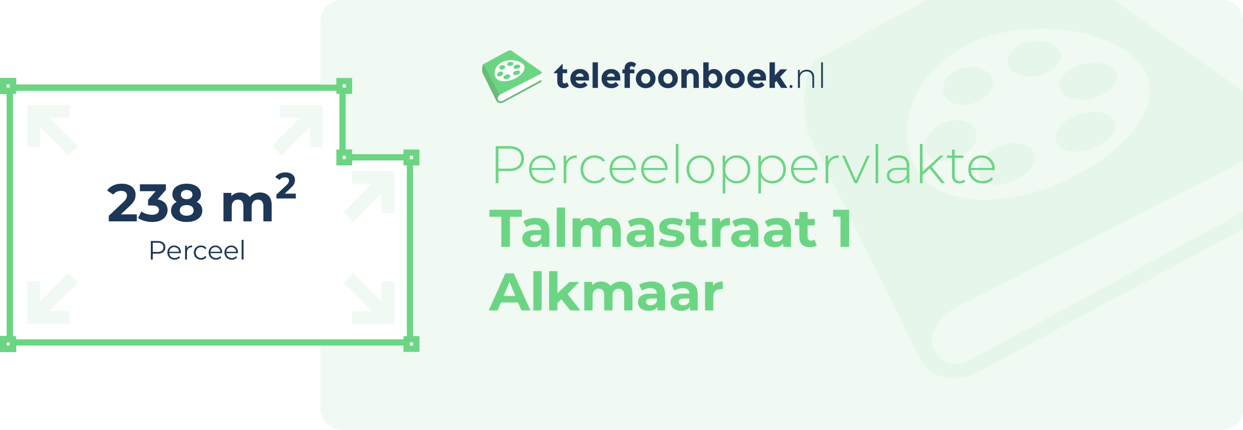 Perceeloppervlakte Talmastraat 1 Alkmaar