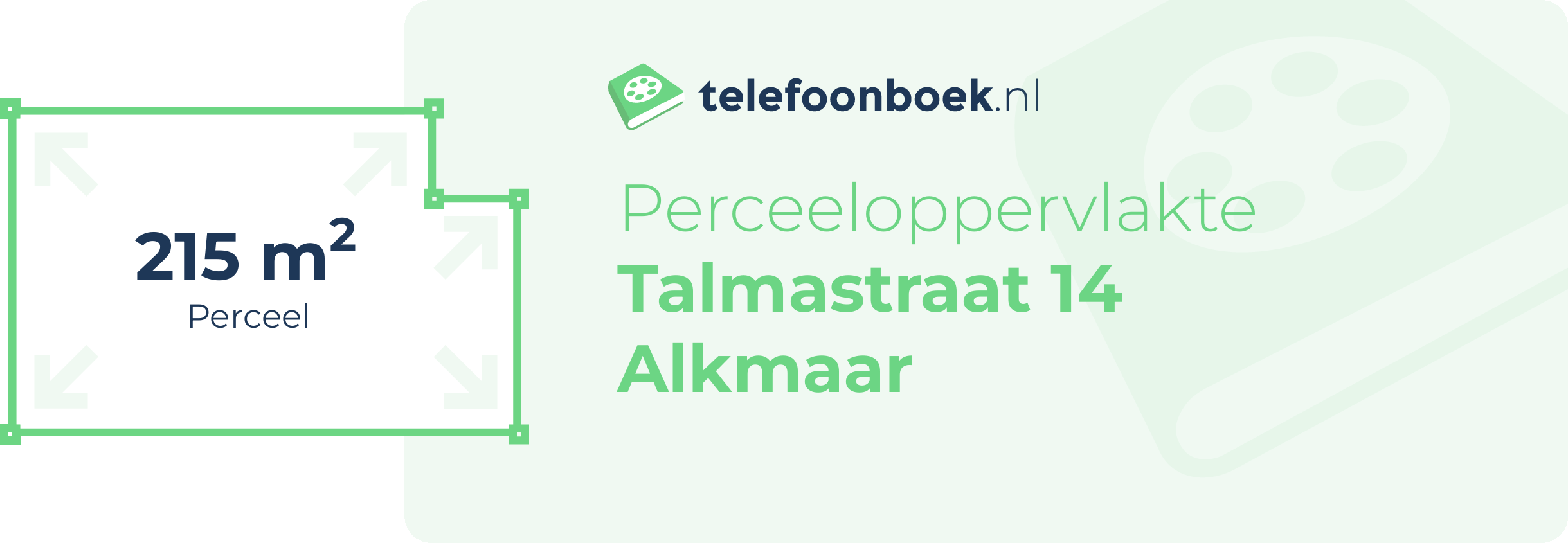 Perceeloppervlakte Talmastraat 14 Alkmaar