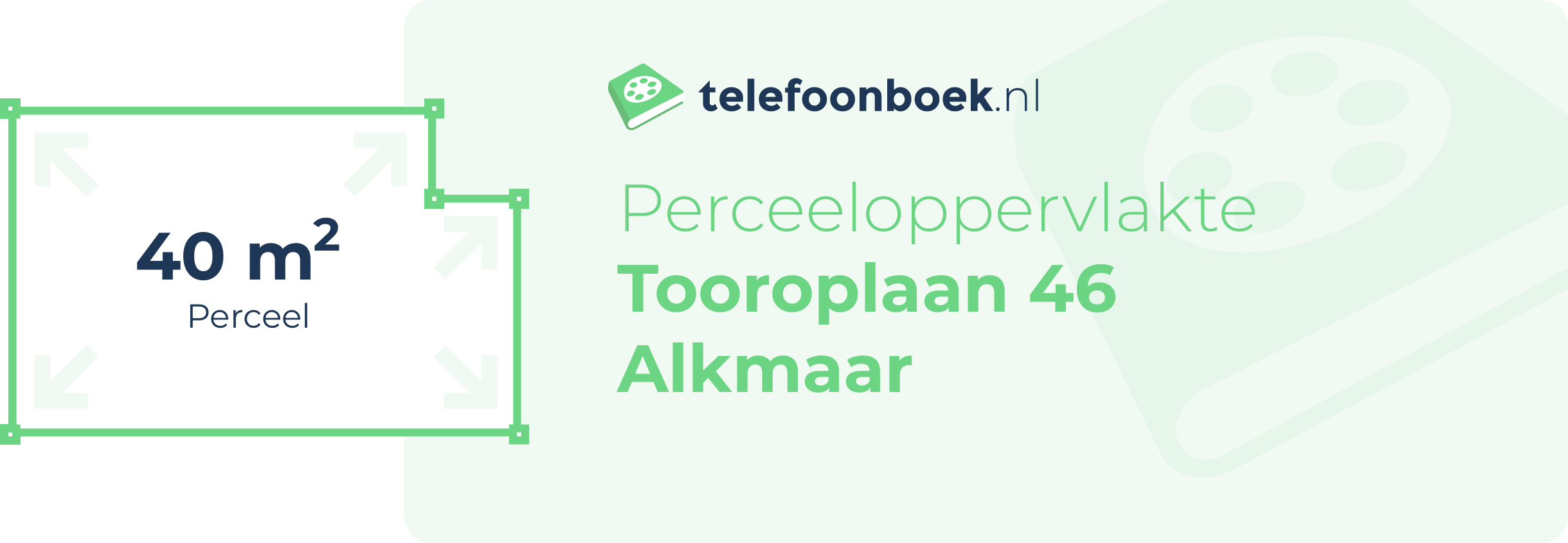 Perceeloppervlakte Tooroplaan 46 Alkmaar