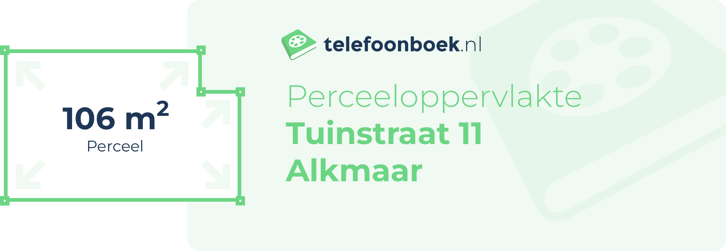 Perceeloppervlakte Tuinstraat 11 Alkmaar