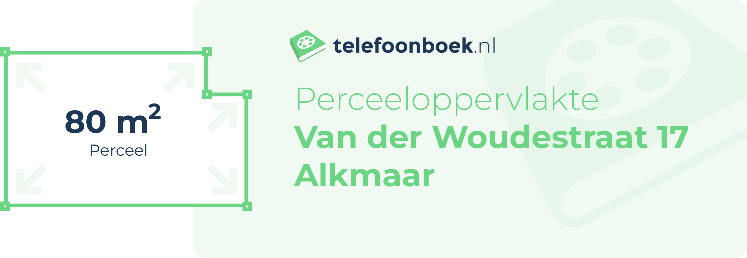 Perceeloppervlakte Van Der Woudestraat 17 Alkmaar