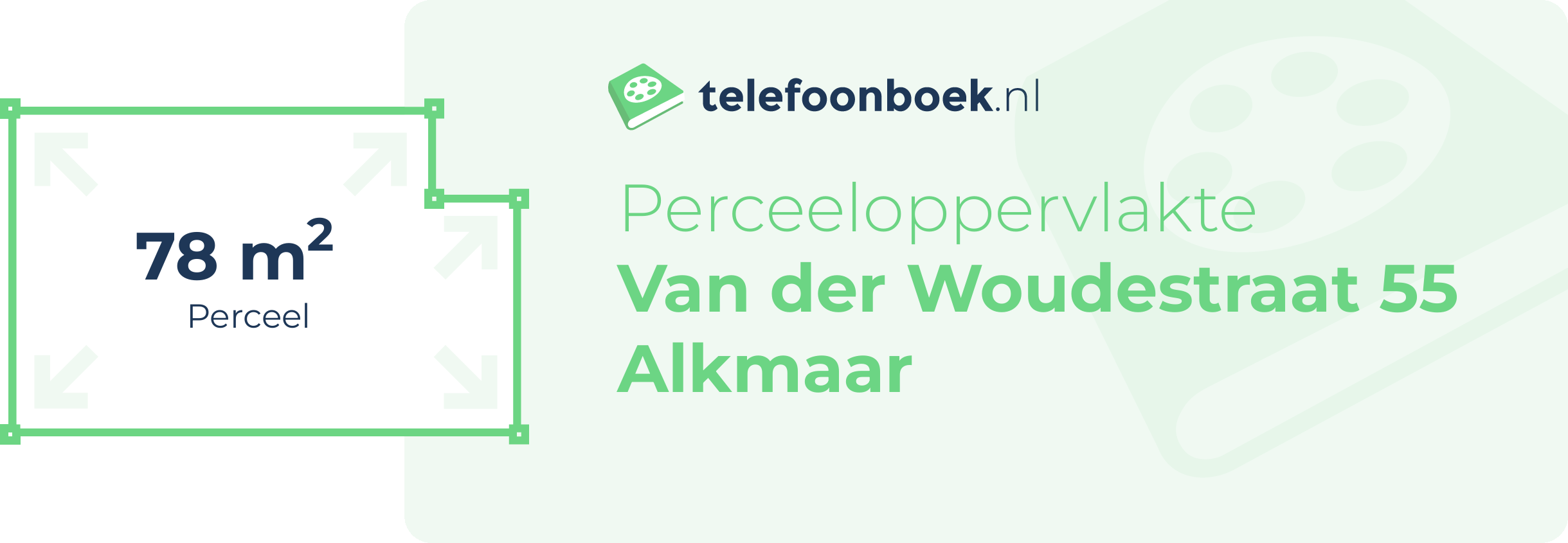 Perceeloppervlakte Van Der Woudestraat 55 Alkmaar