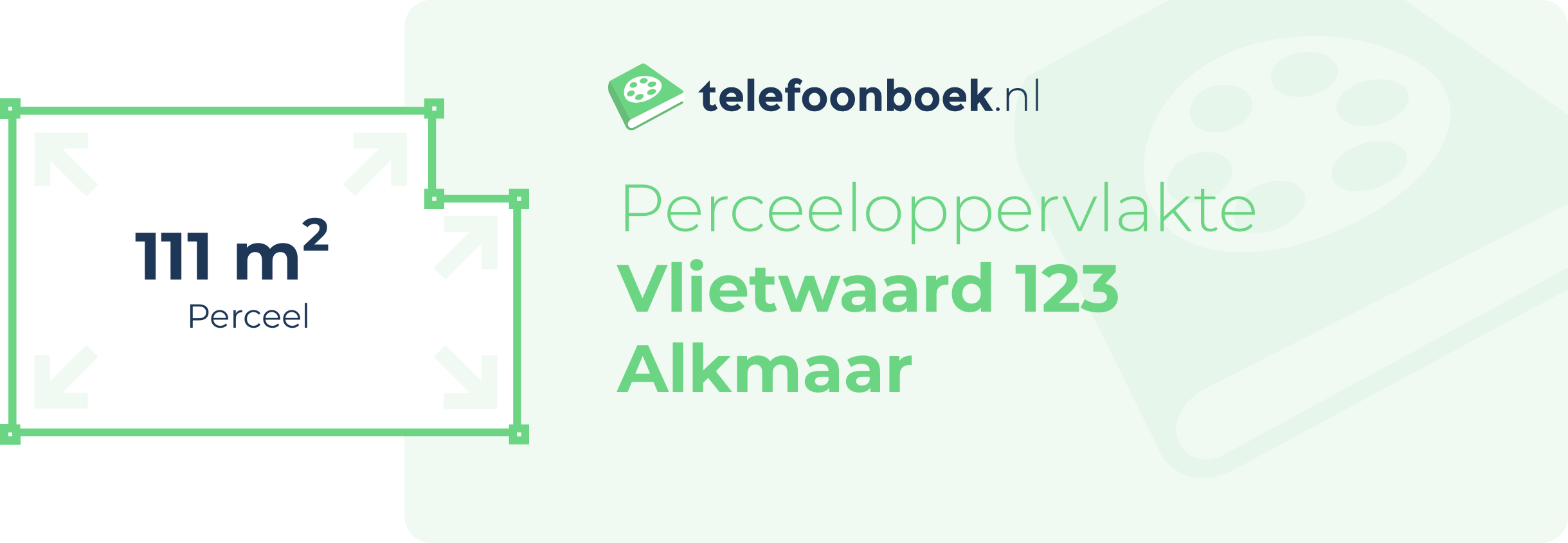 Perceeloppervlakte Vlietwaard 123 Alkmaar