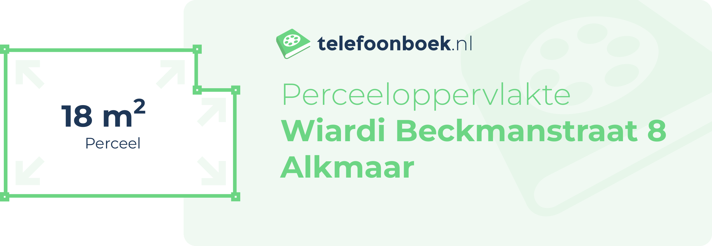 Perceeloppervlakte Wiardi Beckmanstraat 8 Alkmaar