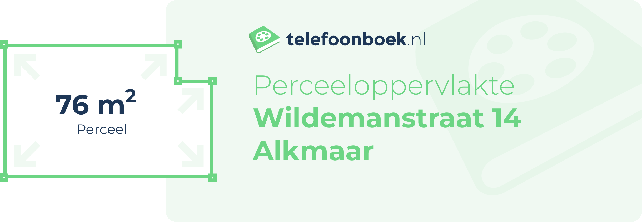 Perceeloppervlakte Wildemanstraat 14 Alkmaar