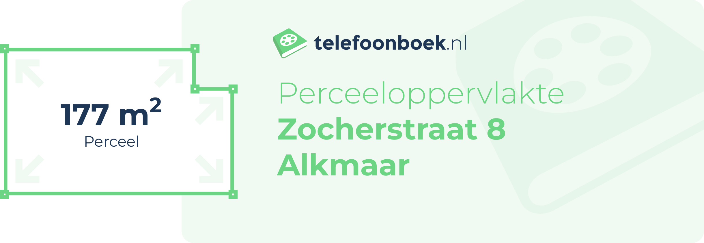 Perceeloppervlakte Zocherstraat 8 Alkmaar