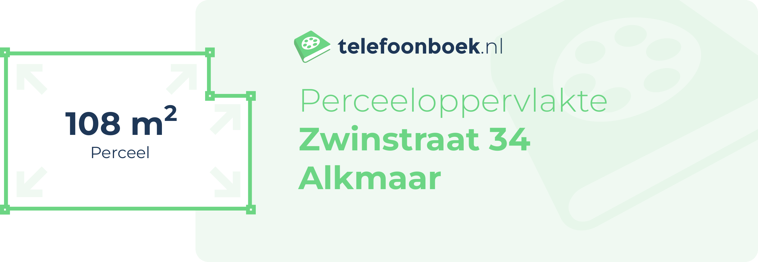 Perceeloppervlakte Zwinstraat 34 Alkmaar
