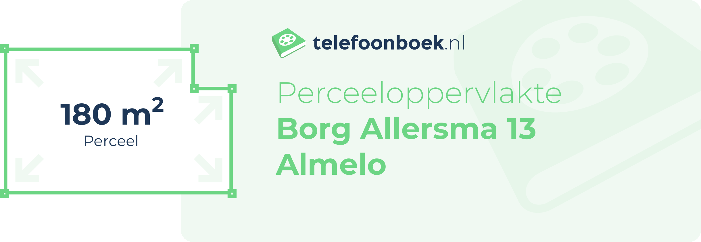 Perceeloppervlakte Borg Allersma 13 Almelo