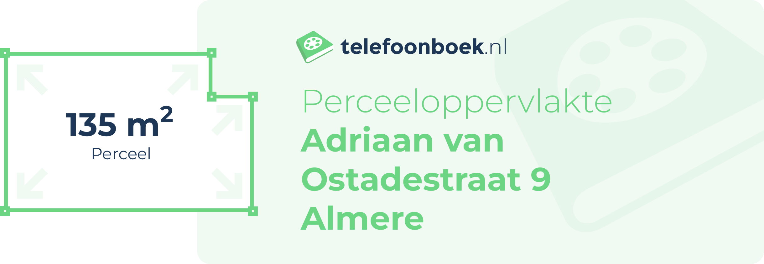 Perceeloppervlakte Adriaan Van Ostadestraat 9 Almere