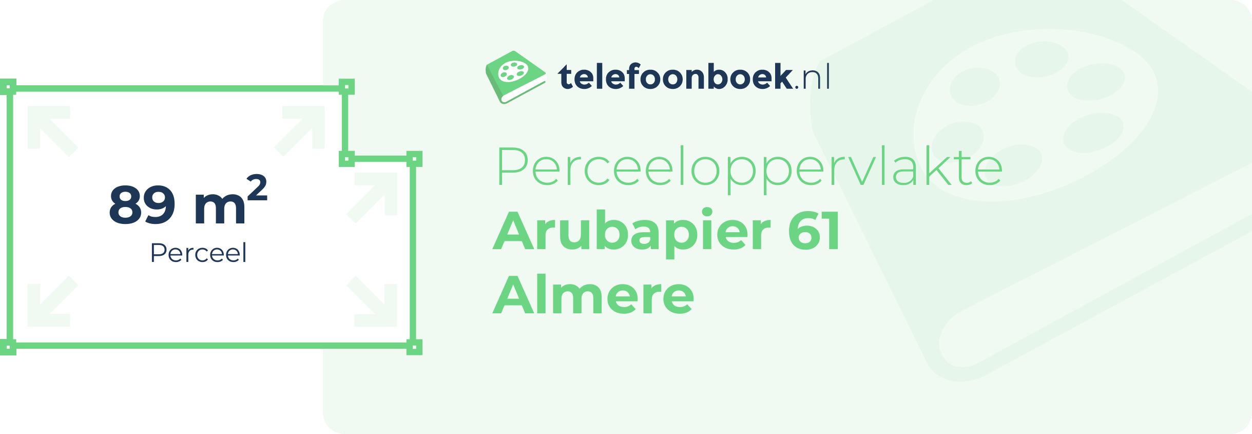 Perceeloppervlakte Arubapier 61 Almere