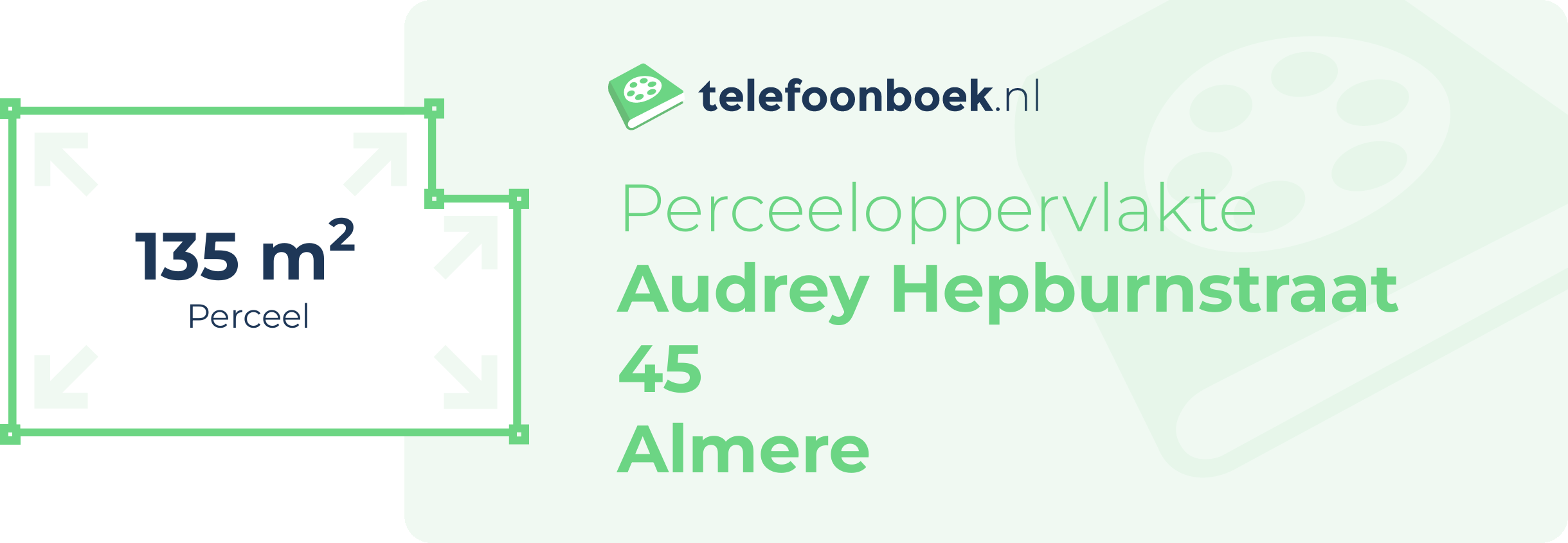 Perceeloppervlakte Audrey Hepburnstraat 45 Almere
