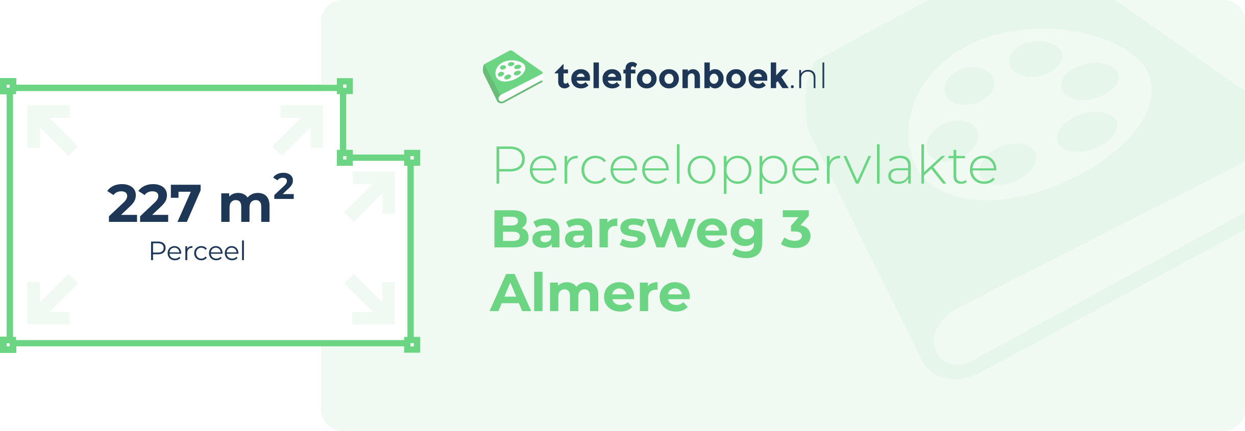 Perceeloppervlakte Baarsweg 3 Almere