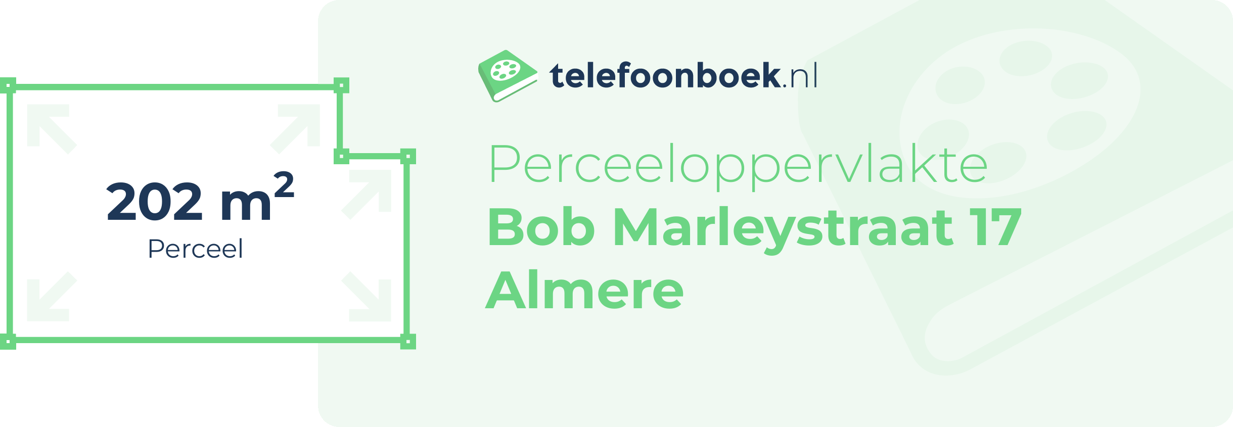 Perceeloppervlakte Bob Marleystraat 17 Almere