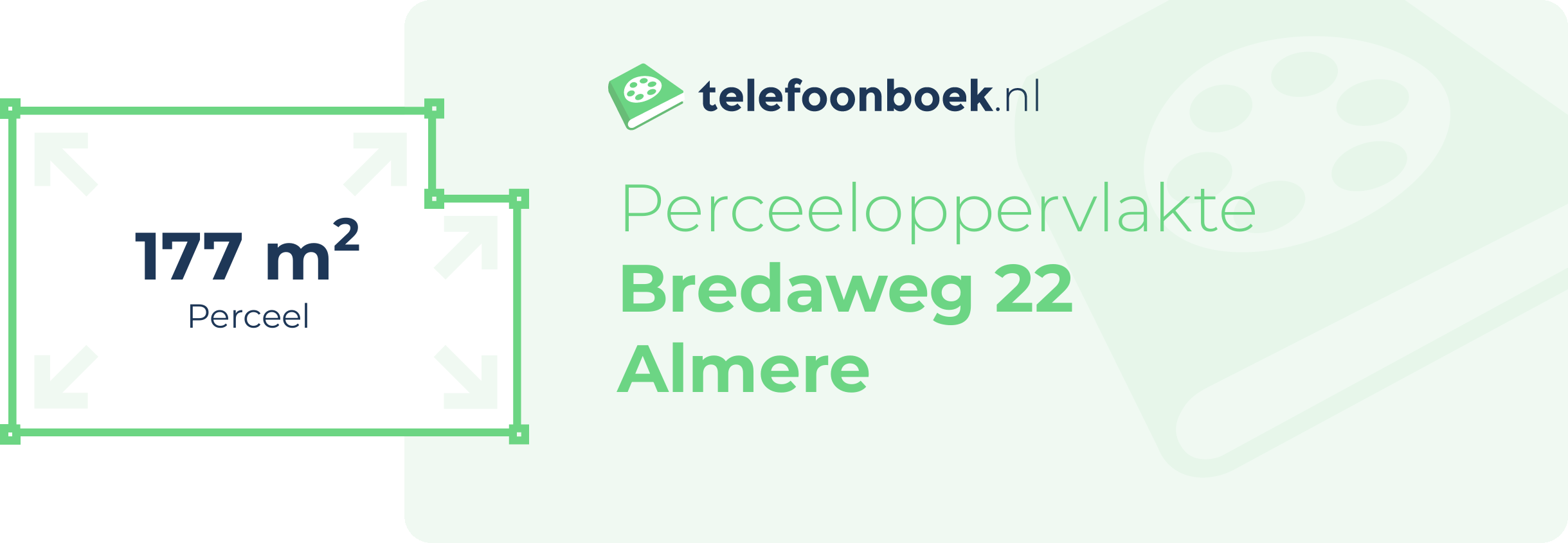Perceeloppervlakte Bredaweg 22 Almere