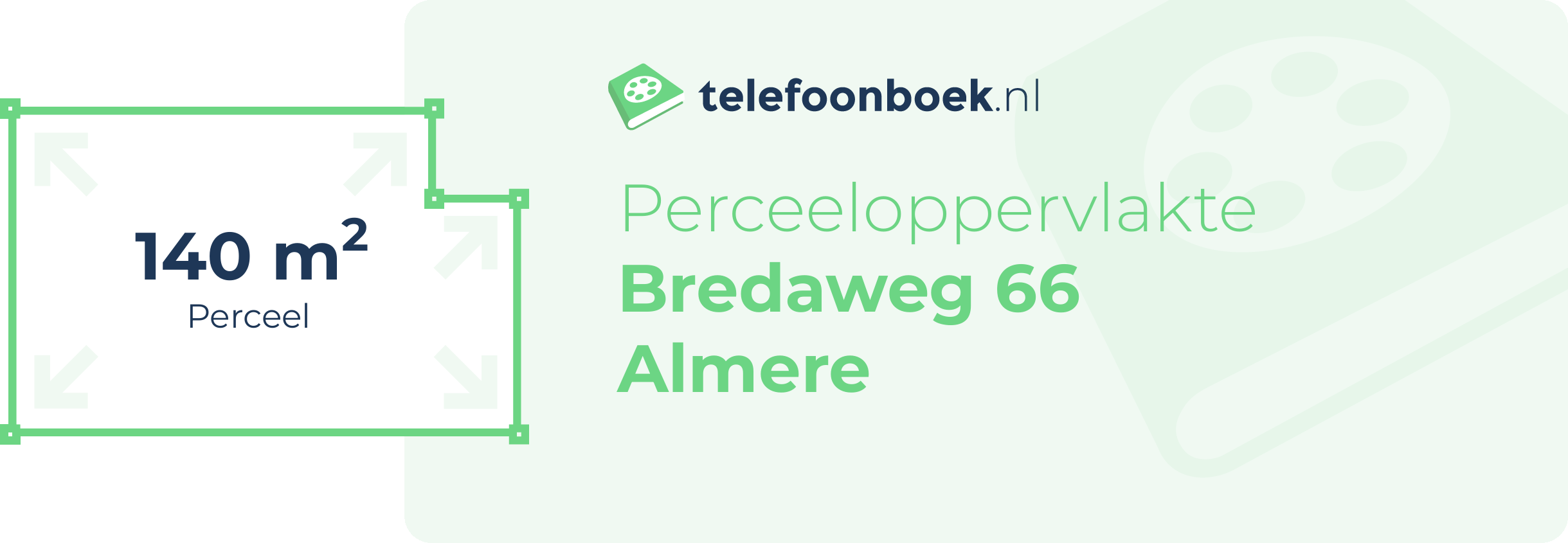 Perceeloppervlakte Bredaweg 66 Almere