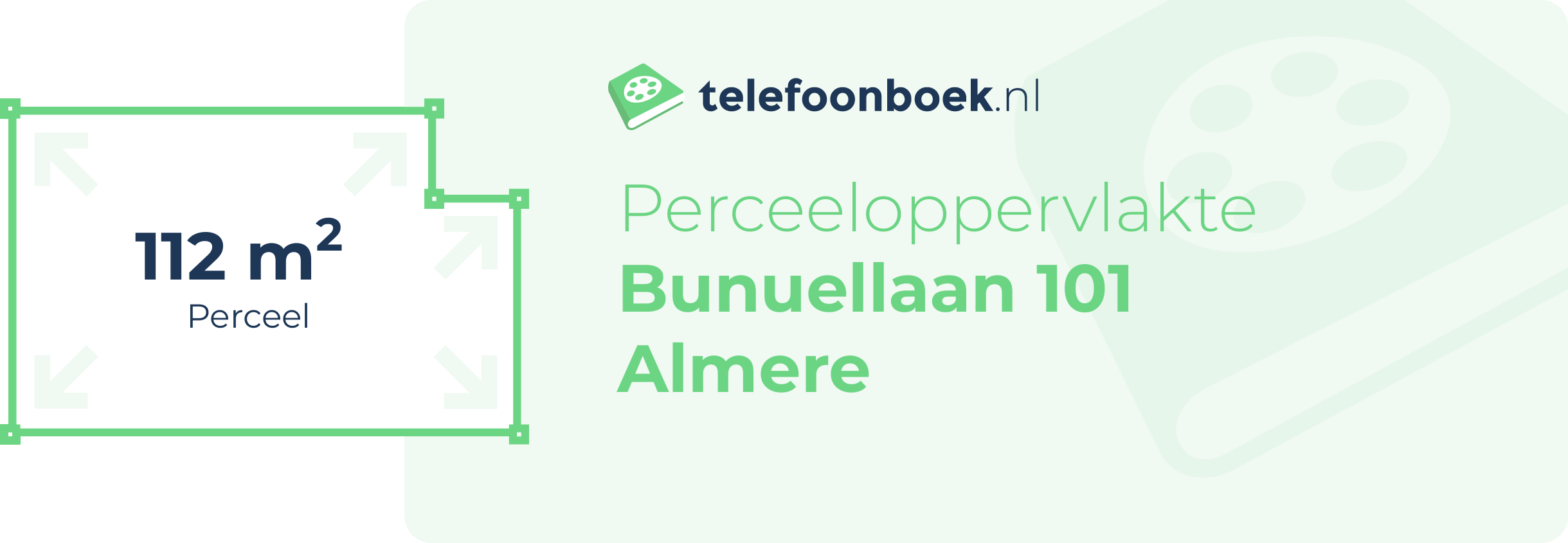 Perceeloppervlakte Bunuellaan 101 Almere