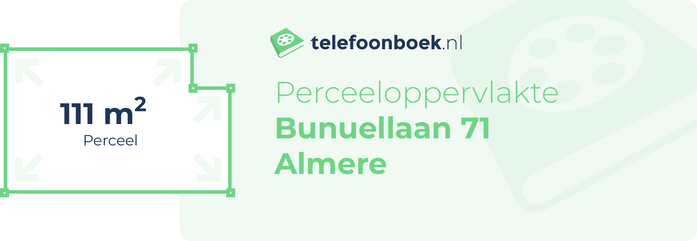 Perceeloppervlakte Bunuellaan 71 Almere