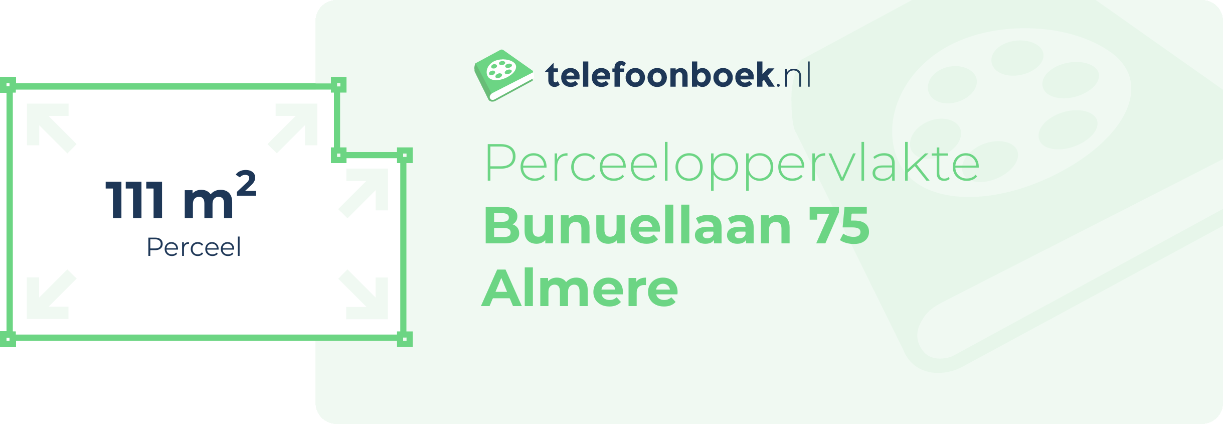 Perceeloppervlakte Bunuellaan 75 Almere