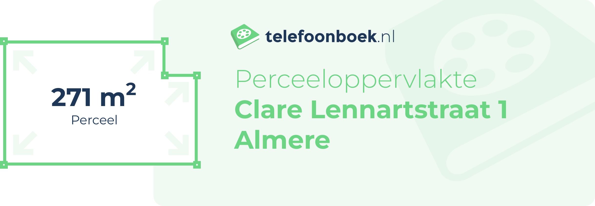 Perceeloppervlakte Clare Lennartstraat 1 Almere