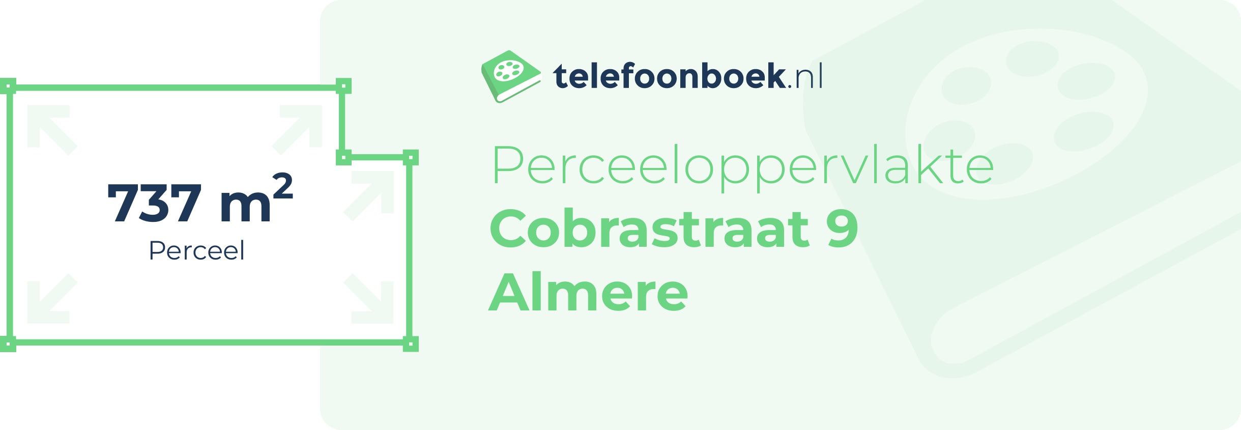 Perceeloppervlakte Cobrastraat 9 Almere