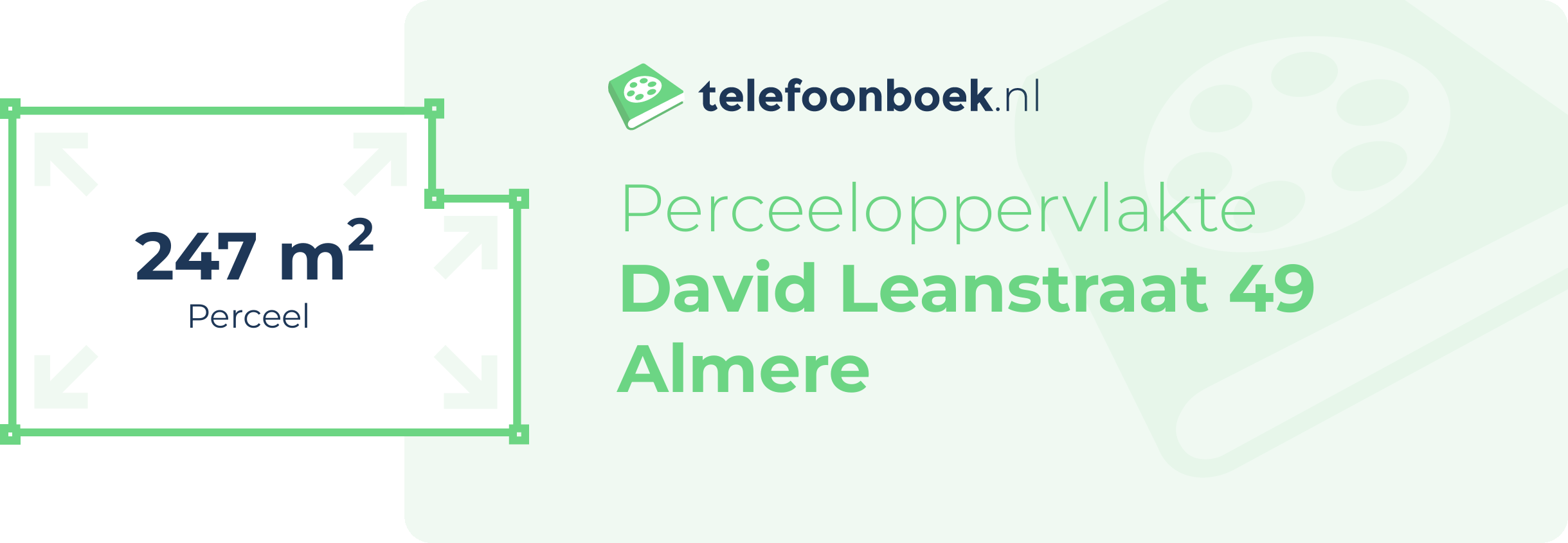 Perceeloppervlakte David Leanstraat 49 Almere