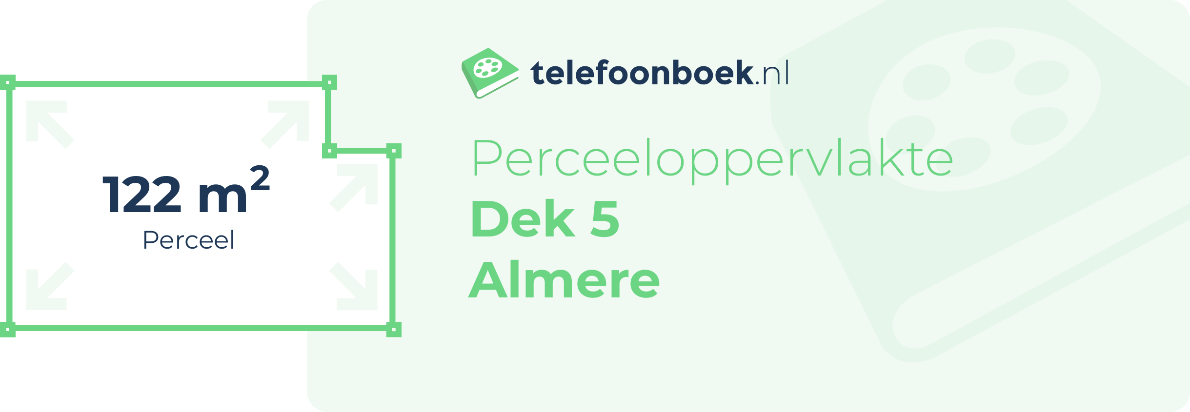 Perceeloppervlakte Dek 5 Almere