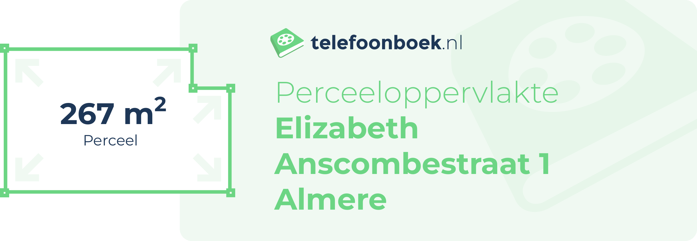 Perceeloppervlakte Elizabeth Anscombestraat 1 Almere