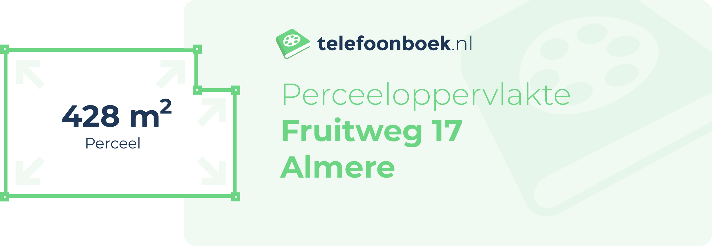 Perceeloppervlakte Fruitweg 17 Almere