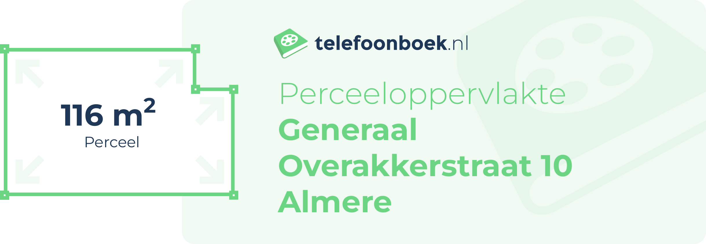 Perceeloppervlakte Generaal Overakkerstraat 10 Almere