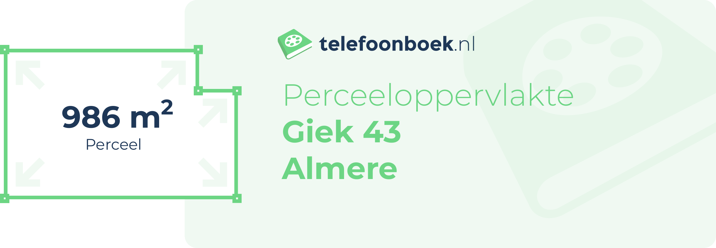 Perceeloppervlakte Giek 43 Almere