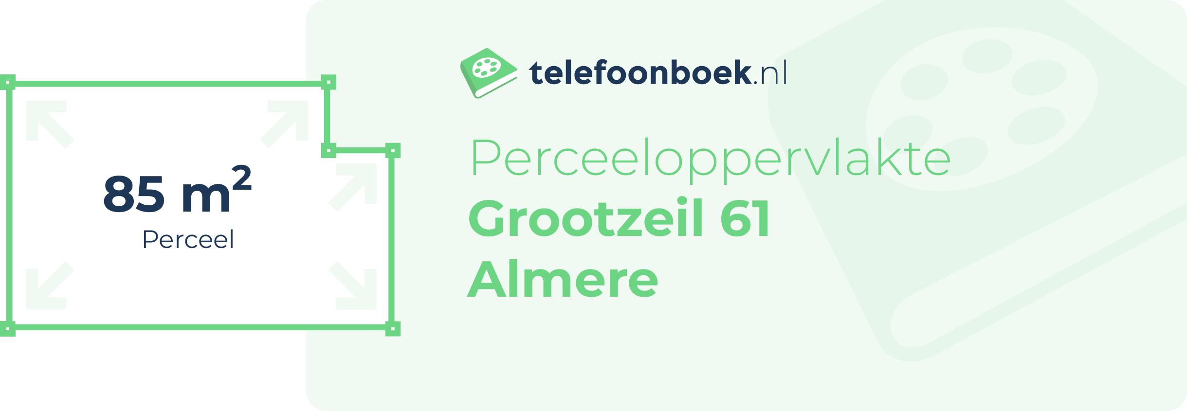 Perceeloppervlakte Grootzeil 61 Almere