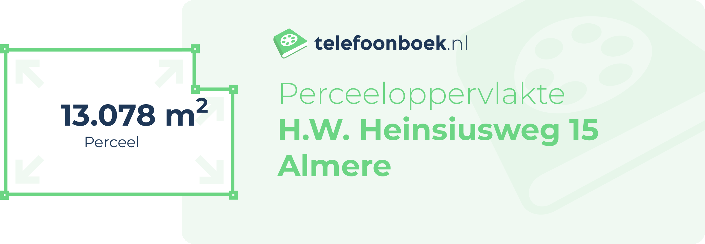 Perceeloppervlakte H.W. Heinsiusweg 15 Almere