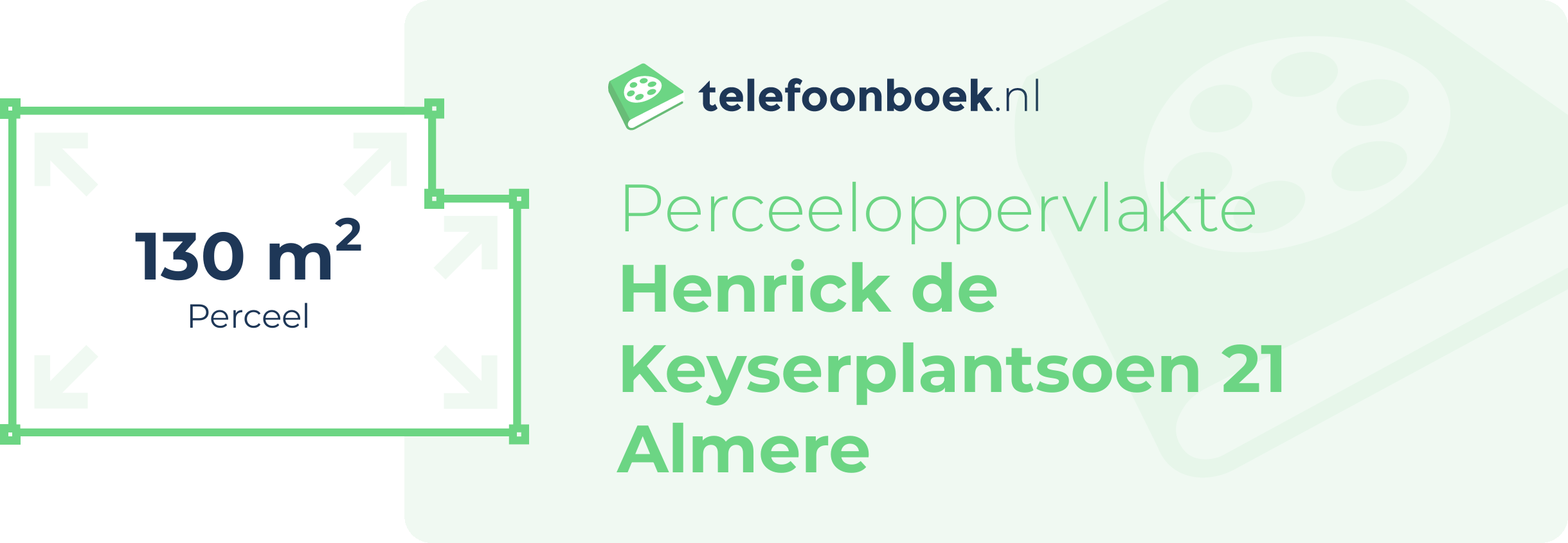 Perceeloppervlakte Henrick De Keyserplantsoen 21 Almere