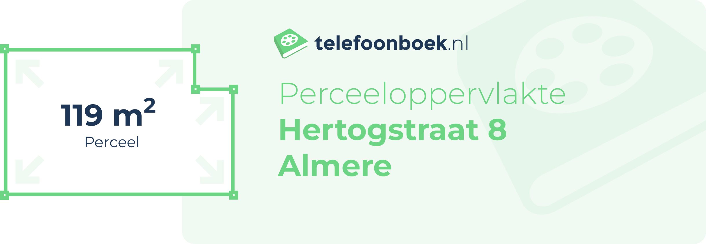 Perceeloppervlakte Hertogstraat 8 Almere