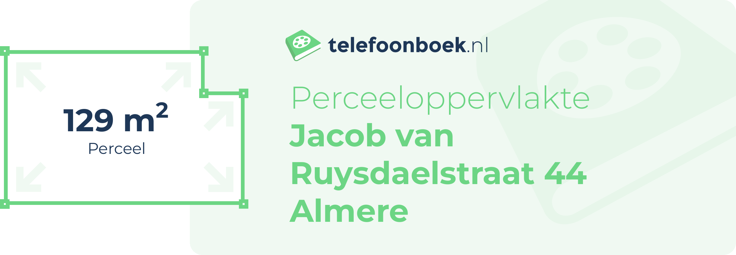 Perceeloppervlakte Jacob Van Ruysdaelstraat 44 Almere