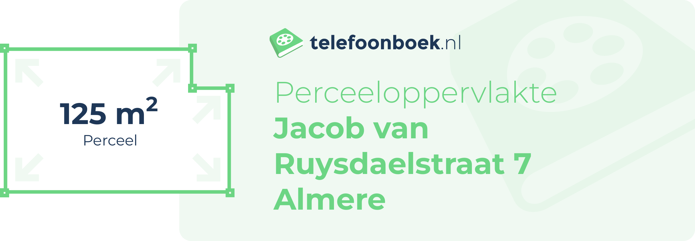Perceeloppervlakte Jacob Van Ruysdaelstraat 7 Almere
