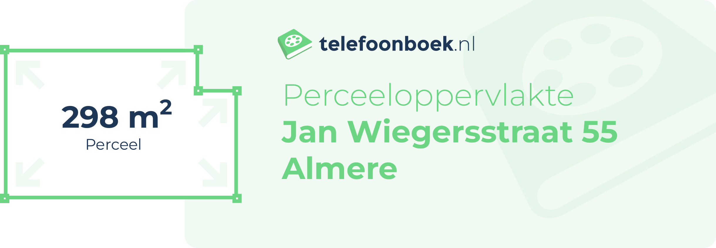 Perceeloppervlakte Jan Wiegersstraat 55 Almere