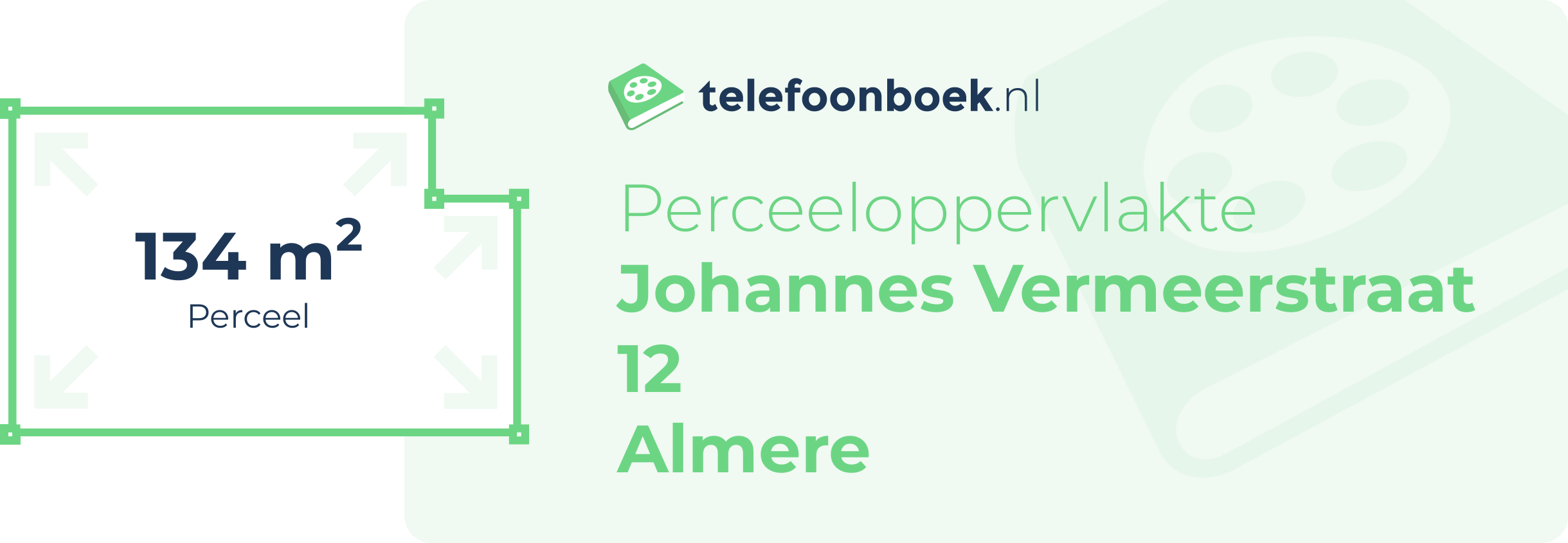 Perceeloppervlakte Johannes Vermeerstraat 12 Almere