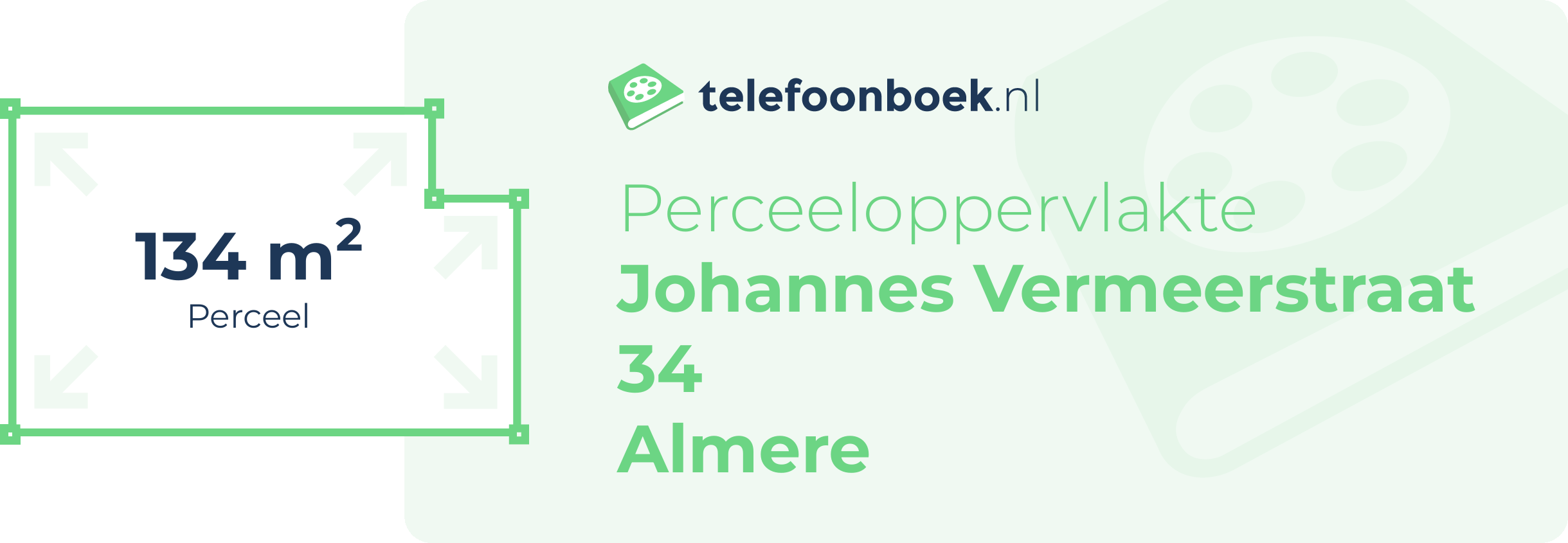 Perceeloppervlakte Johannes Vermeerstraat 34 Almere