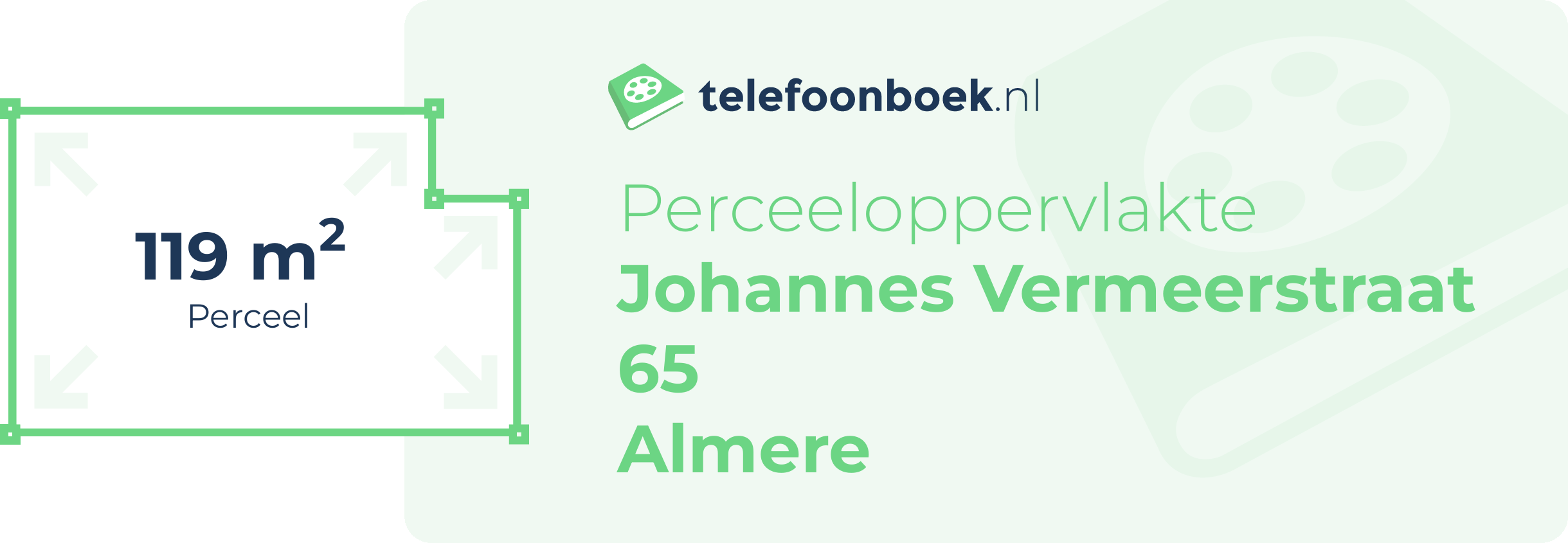 Perceeloppervlakte Johannes Vermeerstraat 65 Almere