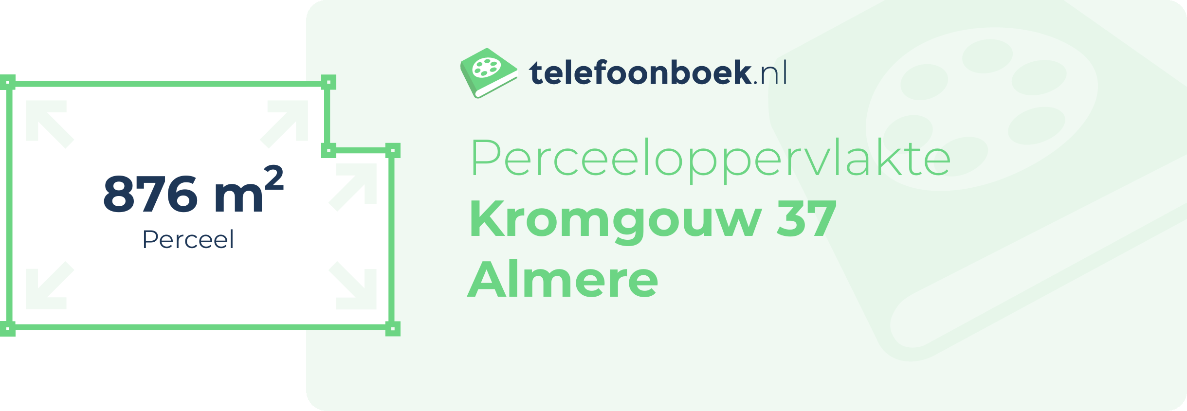 Perceeloppervlakte Kromgouw 37 Almere