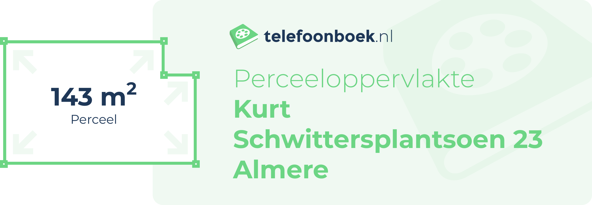 Perceeloppervlakte Kurt Schwittersplantsoen 23 Almere