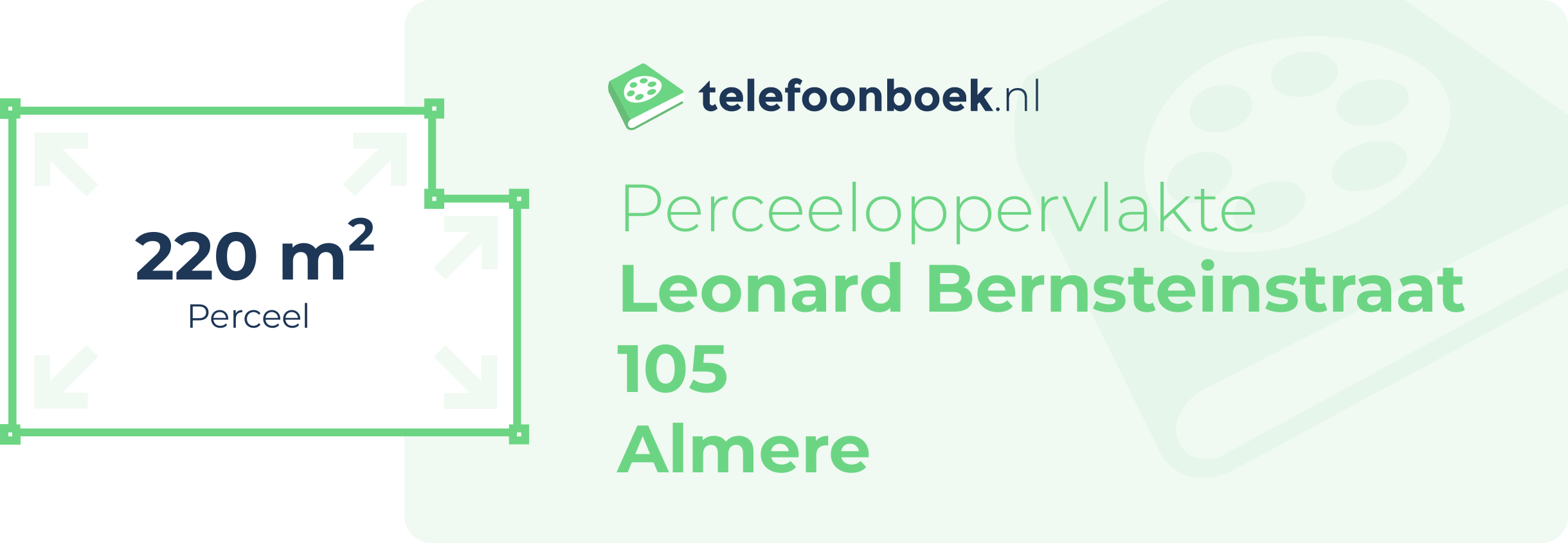 Perceeloppervlakte Leonard Bernsteinstraat 105 Almere