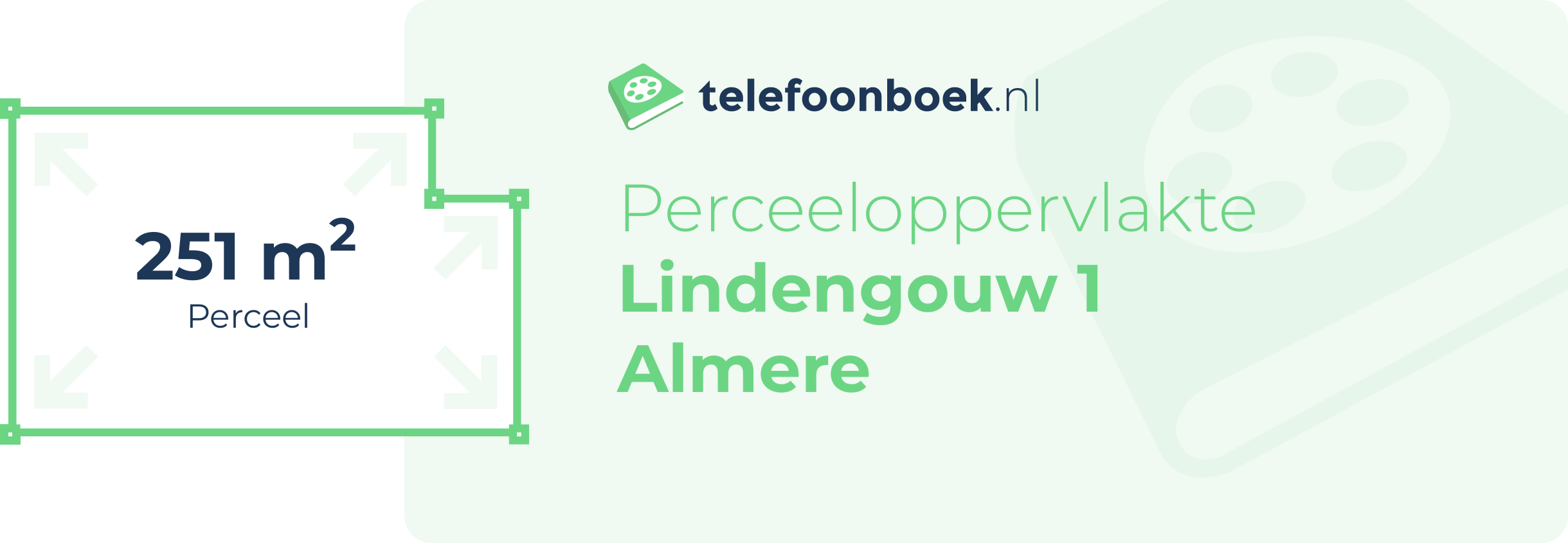 Perceeloppervlakte Lindengouw 1 Almere