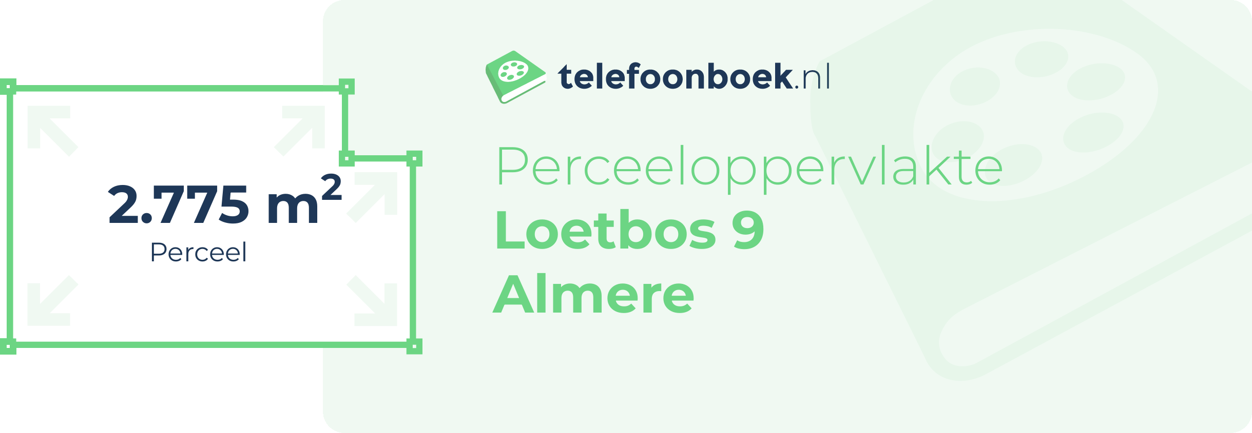 Perceeloppervlakte Loetbos 9 Almere