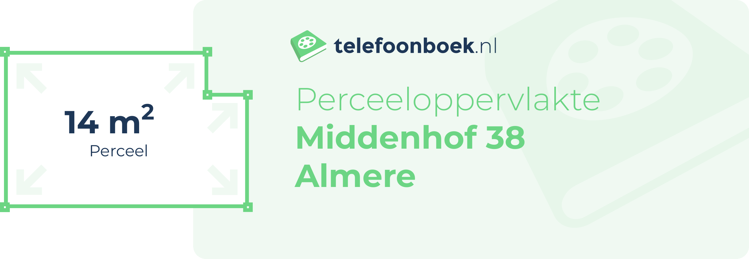 Perceeloppervlakte Middenhof 38 Almere