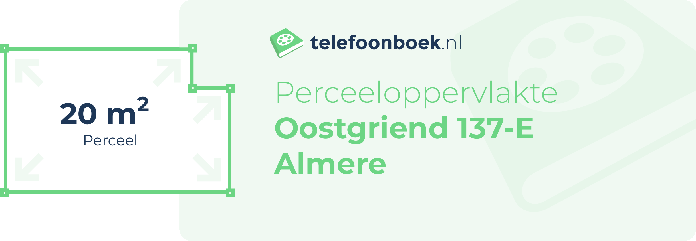 Perceeloppervlakte Oostgriend 137-E Almere
