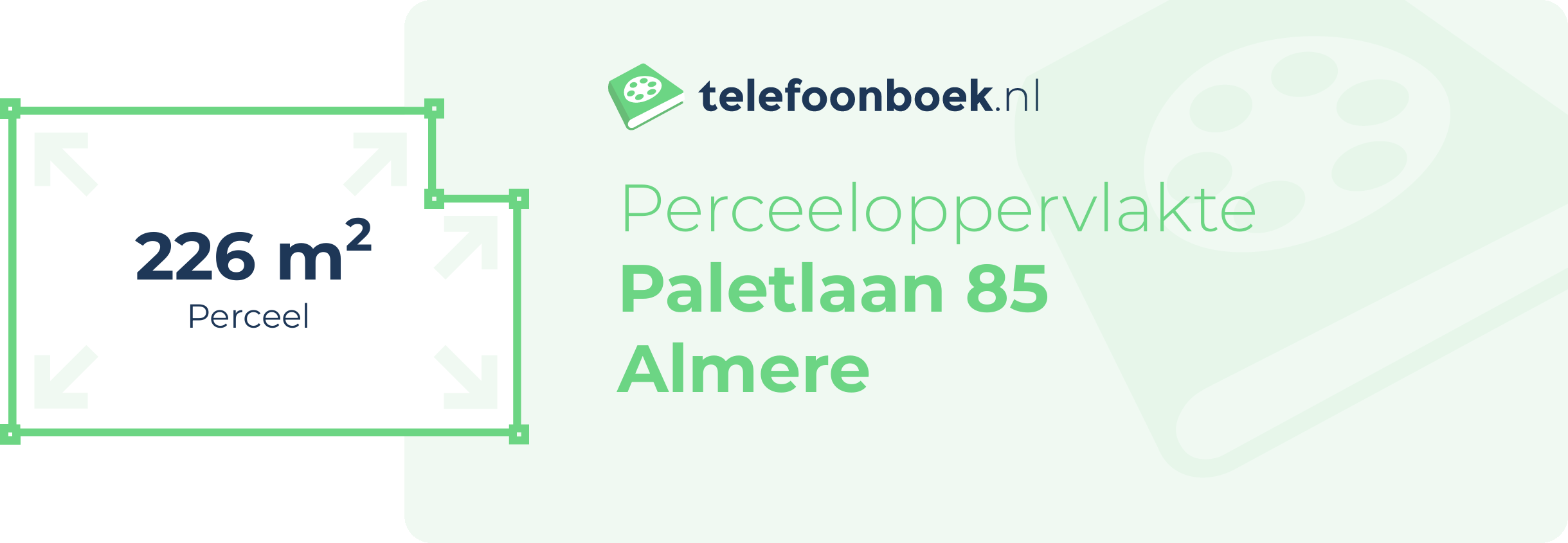 Perceeloppervlakte Paletlaan 85 Almere
